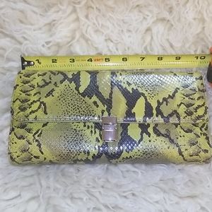Cute snake print clutch bag